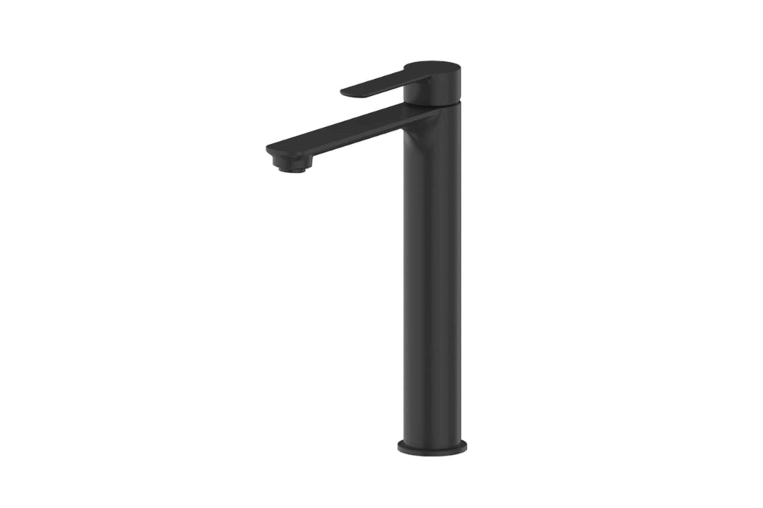 Astro II Tower Basin Mixer in Matt Black – matt black tower mixer for sleek architectural bathrooms