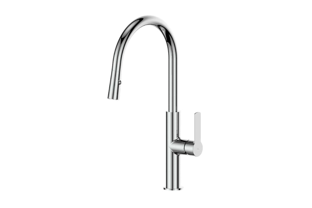 Astro II Pull-Down Sink Mixer in Chrome Plate – chrome kitchen tap with pull-down spray for designer homes