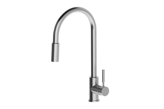 Alfresco Pull-Down Sink Mixer in Stainless Steel – durable outdoor kitchen tap for architectural alfresco spaces