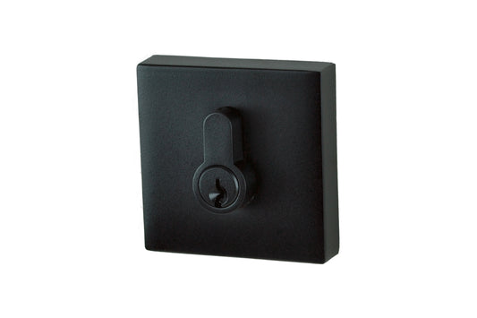 Product picture of the Matt Black Nidus Lonsdale Square Eurobolt Double Cylinder 63x63mm.