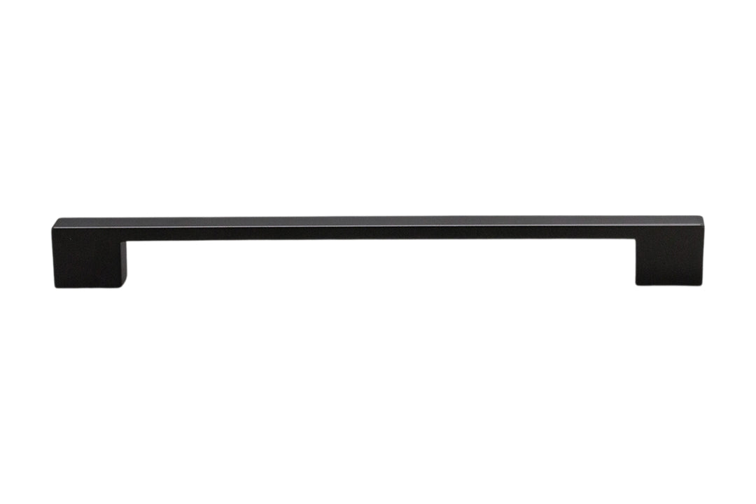 Kethy Binda 128mm Cabinet Handle in Matt Black – Sleek black cabinet hardware for architectural interiors.