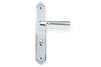 Apollo Design Tuscany Door Handle on Traditional Plate Chrome Plate