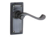 Product image of the Architectural Choice Milton Lever Latch Antique Copper 125x50 on a white background.