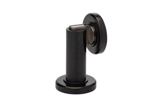 Product picture of the Black Magnetic Door Stop on a white background.