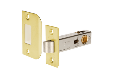 product image of the Zanda Tubular Latch 60mm Backset Satin Brass 1131.SB on a white background.