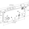 Zanda Euro Mortice Lock 1143 Style specification drawing – durable designer mortice lock for custom homes.