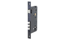 Zanda Euro Mortice Lock in Matt Black – sleek black mortice lock for contemporary interiors.