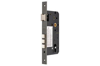 Zanda Euro Mortice Lock in Graphite Nickel – modern euro door lock finish for architectural projects.