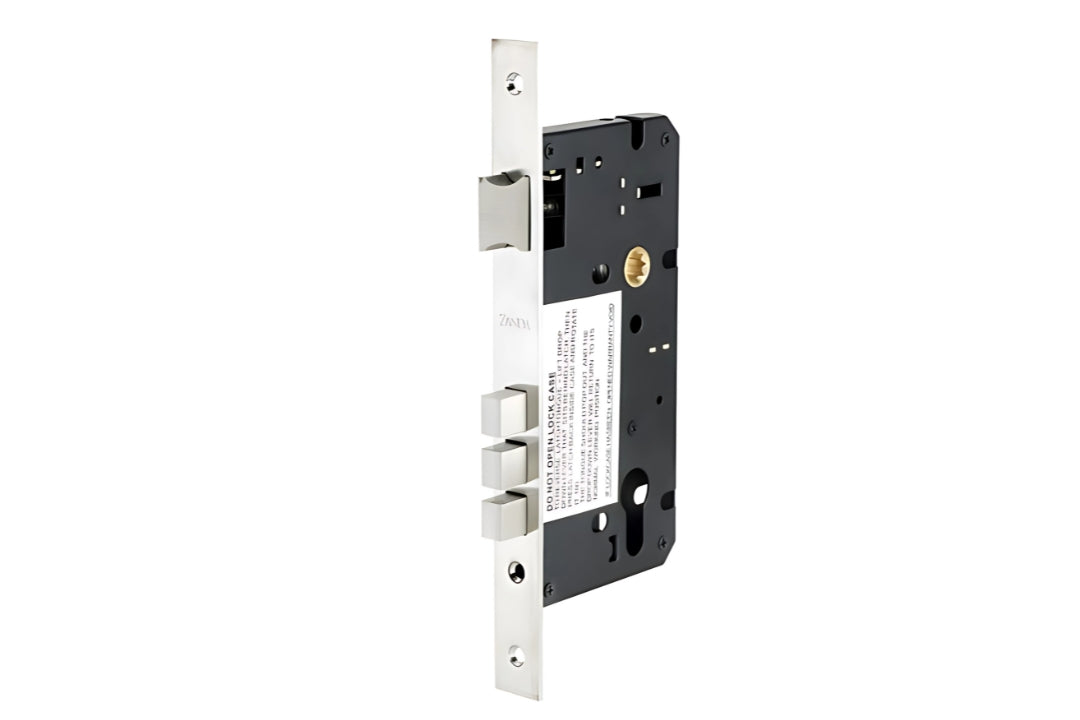 Zanda Euro Mortice Lock in Stainless Steel – durable designer mortice lock for custom homes.