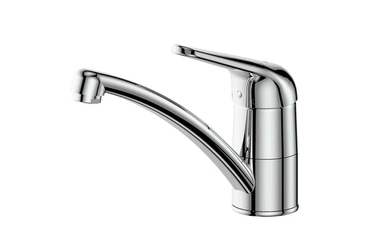 Marketti Blade Sink Mixer in Chrome Plate – traditional kitchen tap with swivel spout for residential and commercial architectural use