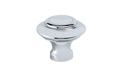 Product picture of the Apollo Design Tuscany Cabinet Knob 32mm Chrome Plate on a white background.