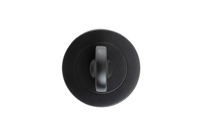 Product picture of the Apollo Design Traditional Privacy Turn Round 50mm Matt Black on a white background.