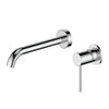 Gisele Wall Basin Mixer in Chrome Plate – chrome wall basin tap with fixed spout for contemporary interiors