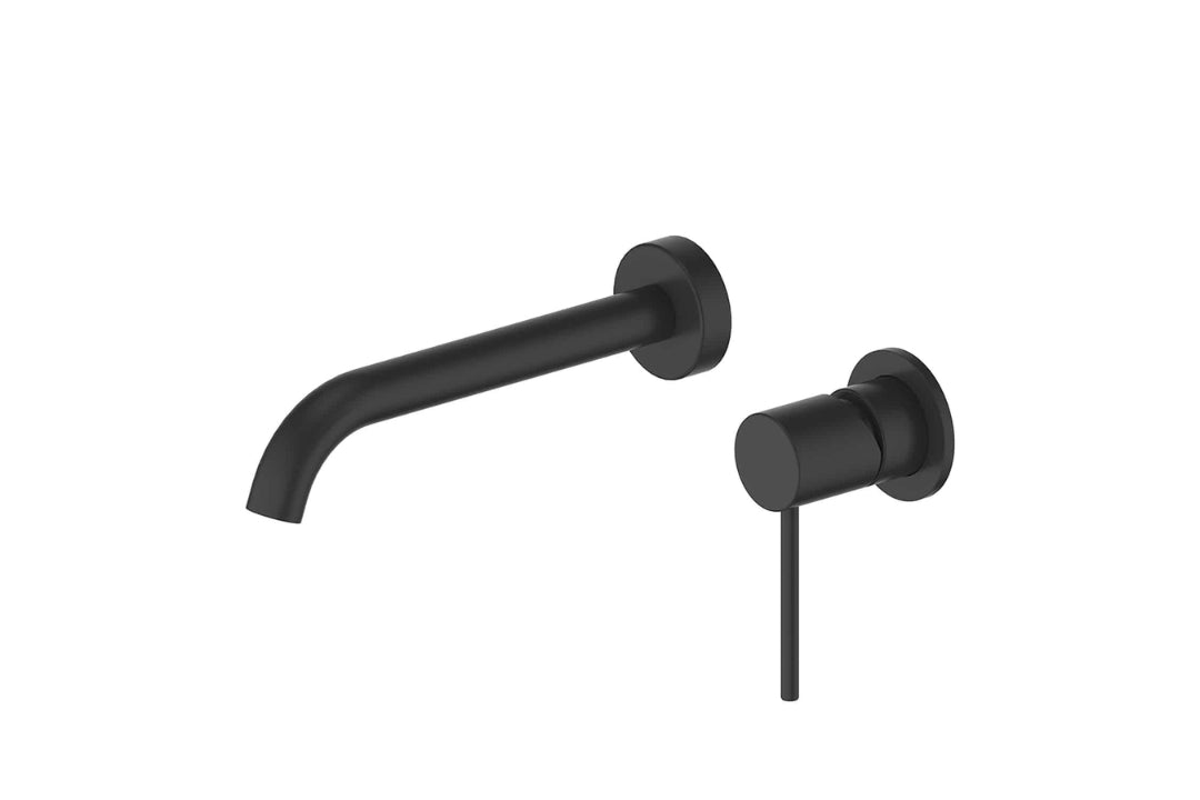 Gisele Wall Basin Mixer in Matt Black – matt black basin mixer for modern, architect-designed bathrooms