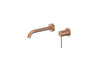 Gisele Wall Basin Mixer in Brushed Copper – brushed copper wall-mounted basin mixer for boutique interiors