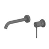 Gisele Wall Basin Mixer in Gunmetal – gunmetal wall-mounted mixer tap for sleek architectural bathrooms