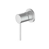 Gisele Shower Mixer in Brushed Stainless – brushed stainless shower mixer with 55mm plate for contemporary interiors