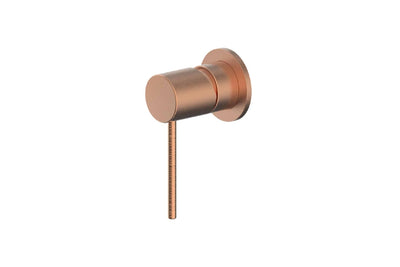 Gisele Shower Mixer in Brushed Copper – brushed copper shower mixer with minimal faceplate for designer bathrooms