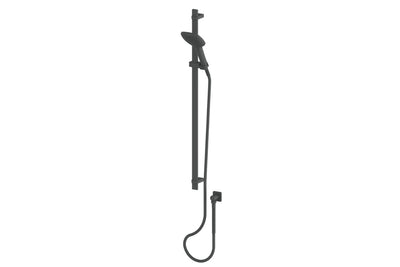 Skyla AirFlo Rail Shower in Gunmetal – gunmetal soft-square shower for design-led bathroom spaces