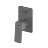 Swept Shower/Bath Diverter Mixer in Gunmetal – gunmetal diverter mixer tap with soft square form for luxury interiors