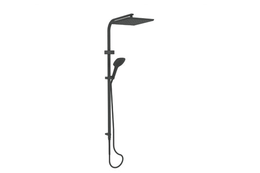 Skyla AirFlo Twin Rail Shower in Gunmetal finish for designer interiors