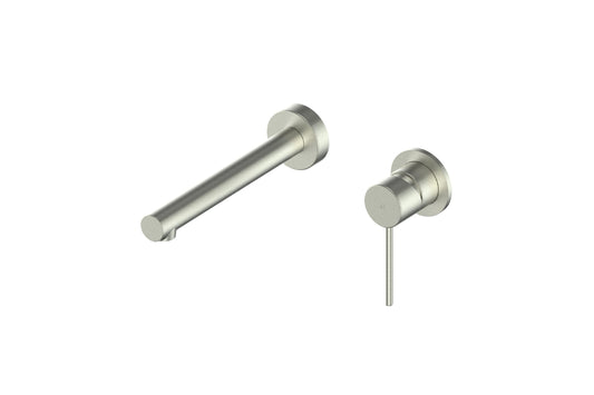 Maci Wall Basin Mixer in Brushed Nickel – brushed nickel wall basin mixer for designer interiors