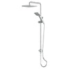 Glide Syntra RainBoost Twin Rail Shower in Chrome Plate – chrome square shower system with RainBoost technology