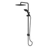 Glide Syntra RainBoost Twin Rail Shower in Matt Black – bold matt black square shower design for modern interiors