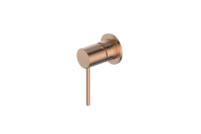 Tesora Shower Mixer Trim Set in Brushed Copper – brushed copper mixer trim for architect-designed interiors