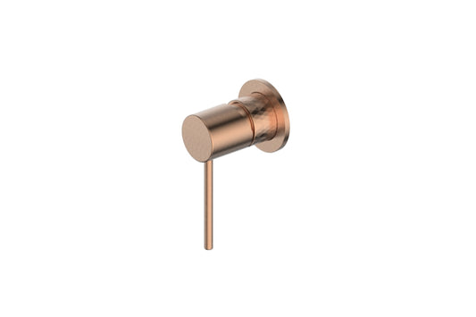 Tesora Shower Mixer Trim Set in Brushed Copper – brushed copper mixer trim for architect-designed interiors