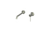 Tesora Wall Basin Mixer in Brushed Nickel – brushed nickel wall mixer tap for modern architect-designed bathrooms