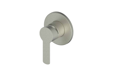 Astro II Shower Mixer Trim Kit in Brushed Nickel – brushed nickel mixer trim with 80mm faceplate for contemporary bathrooms