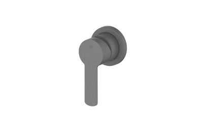 Astro II Mini Shower Mixer Trim Kit in Gunmetal – gunmetal mini shower mixer for contemporary architectural bathrooms