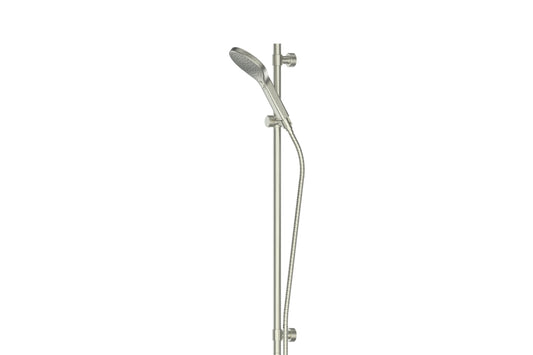 Lavish BubbleJET Rail Shower in Brushed Nickel – brushed nickel rail shower with air-infused spray for modern interiors