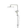 Ashmore Twin Rail Shower in Brushed Nickel – brushed nickel twin rail shower for spa-like modern interiors
