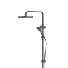 Ashmore Twin Rail Shower in Gunmetal – gunmetal architectural twin rail shower with BubbleJET® performance