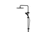 Ashmore Twin Rail Shower in Matt Black – matt black spa-style twin rail shower for designer bathroom projects
