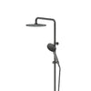 Lavish Brass Twin Rail Shower in Gunmetal – gunmetal twin rail shower designed for bold bathroom aesthetics