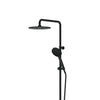 Lavish Brass Twin Rail Shower in Matt Black – minimalist matt black shower for modern interiors
