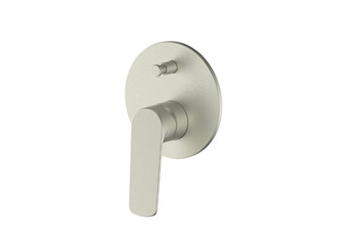 Novi Shower Mixer with Diverter in Brushed Nickel – brushed nickel shower diverter mixer for modern interiors