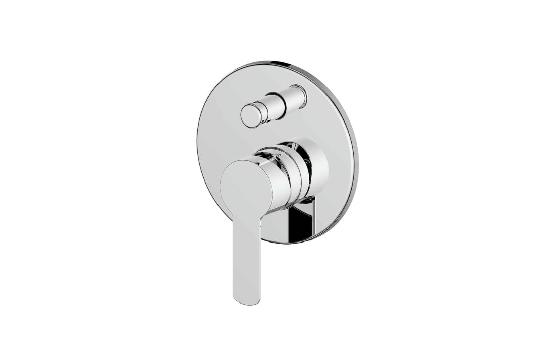Astro II Shower/Bath Diverter Mixer in Chrome Plate – chrome diverter mixer tap for minimalist bathroom aesthetics