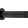 Product image of the Matt Black Pencil Door Stop 85mm on a white background.