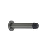 Product image of the Zanda Graphite Nickel Round Wall Door Stop 85mm on a white background.