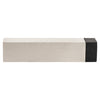 Product image of the Zanda Square Skirting Mount Door Stop 80mm Brushed Nickel 5262.BN on a white background.