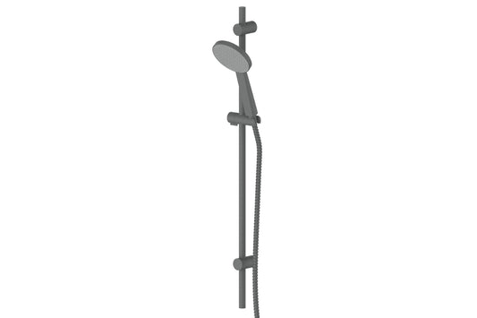 Glide RainBoost Adjustable Rail Shower in Gunmetal – gunmetal rainboost shower for modern and industrial interiors