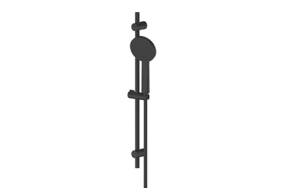 Glide RainBoost Adjustable Rail Shower in Matt Black – matt black rail shower for architectural bathroom projects