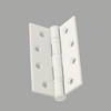 Product picture of the Ball Bearing Hinge White 100x75mm on a grey background.