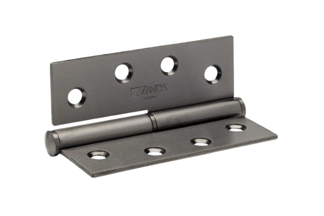 Product picture of the Gun Metal Grey Lift Off Hinge by Zanda on a white background.