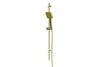 Glide Syntra RainBoost Rail Shower in Brushed Brass – brushed brass square rail shower for luxury architectural bathrooms