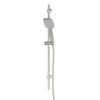 Glide Syntra RainBoost Rail Shower in Brushed Nickel – brushed nickel square shower with RainBoost® technology.